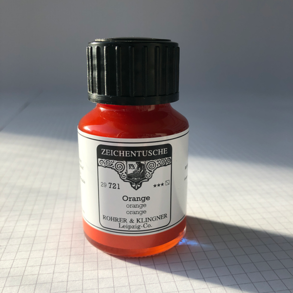 Kalligraphie- und Zeichentusche | pigmentiert | Orange | 50 ml