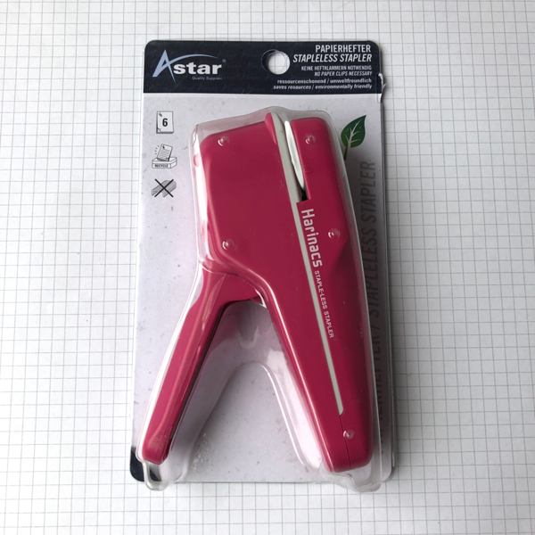 Astar | Papierhefter ohne Klammern | pink