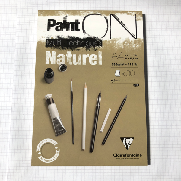 Clairefontaine | Paint on Naturel | Din A4 | 250 g/m² | 30 Blatt