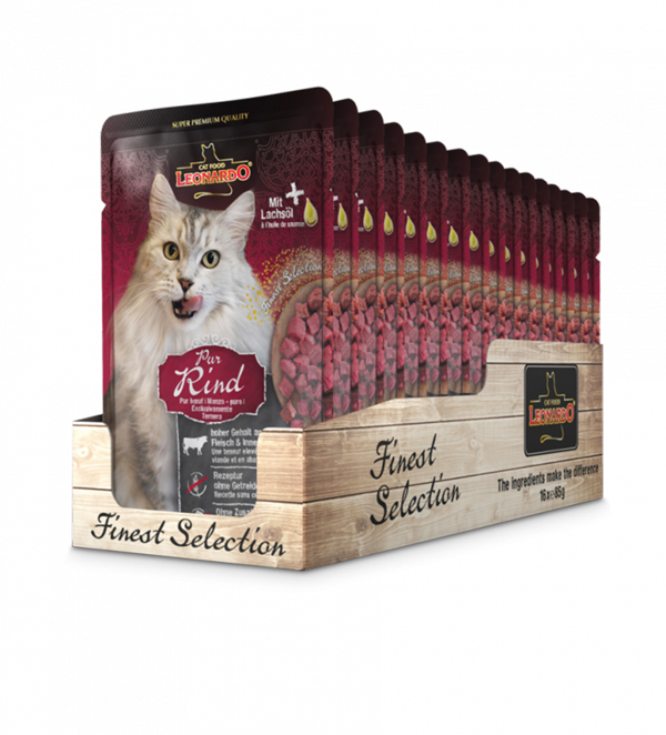 LEONARDO® Pouches 85g Rind pur - Frischebeutel