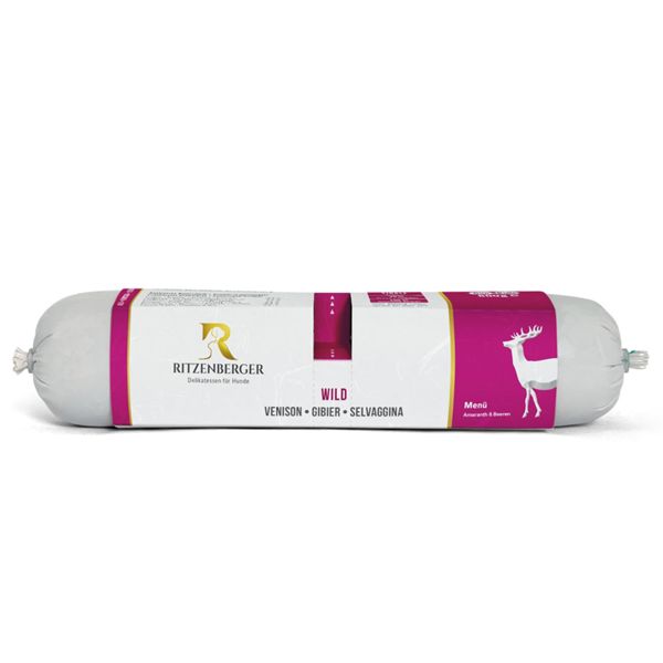 Ritzenberger Hunde Menü Wild mit Amaranth & Beeren 2x400g Duo-Rolls 