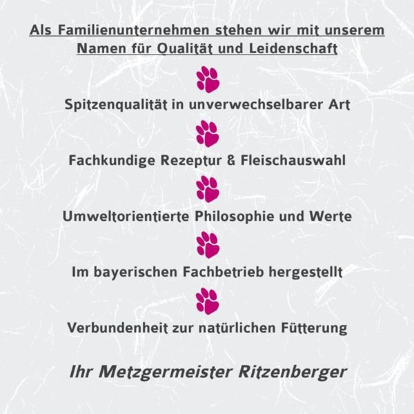 Ritzenberger Hunde Menü Wild mit Amaranth & Beeren 2x400g Duo-Rolls 