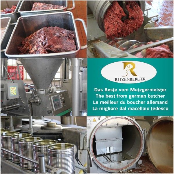 Ritzenberger Dose Sensitiv Känguru mit Quinoa 800g - Hundefutter Menü