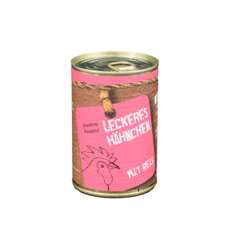 Tarus Naturkost Katze - Hähnchen mit Reis 400g - Menü für Katzen

