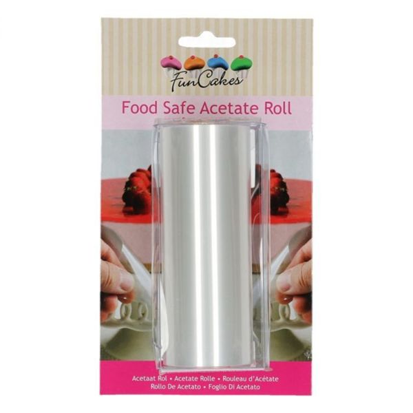 Acetat-Rolle für Desserts, Torten, Schokolade, 20 Meter lang, 12 cm hoch